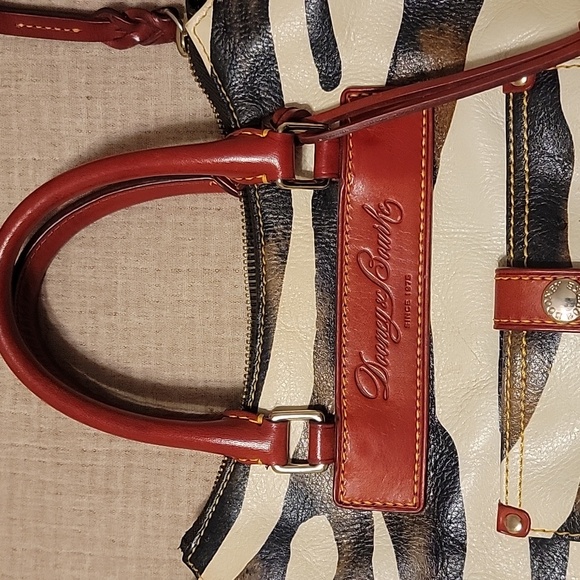 Dooney & Bourke Zebra Print Crossbody Bag with Red Accents - Picture 10 of 11